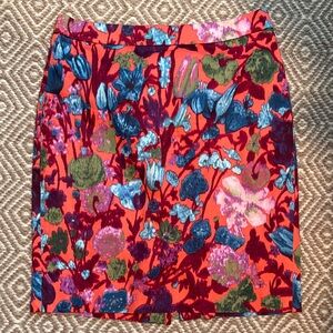 JCrew Floral Print Pencil Skirt